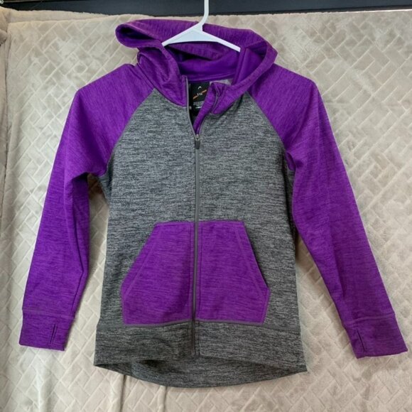 And1 Tops - And1 Head Womens Small Hoodie Sweatshirt Gray Purple Fleece Full Zip Athletic